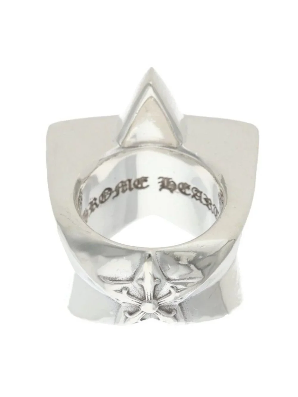 Chrome Hearts Str Lrg Large Star Silver Ring